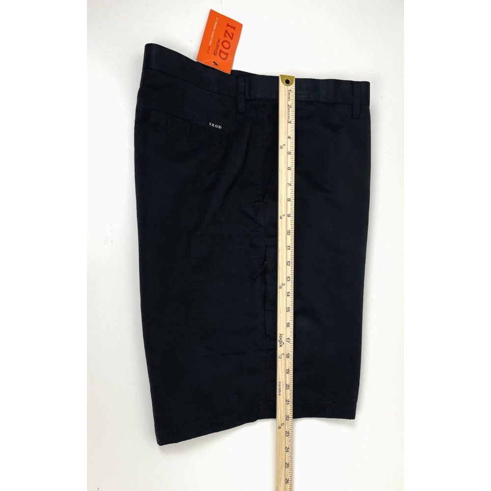 New IZOD XFG Golf Shorts Mens Classic Fit Black Flat Frnt Style5063 Size 40 NWT - Picture 15 of 16